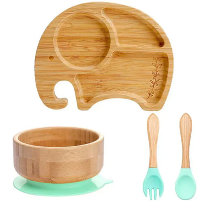 Rynx | Kids Dish Set with Suction Cup Bottom - EcoFeast