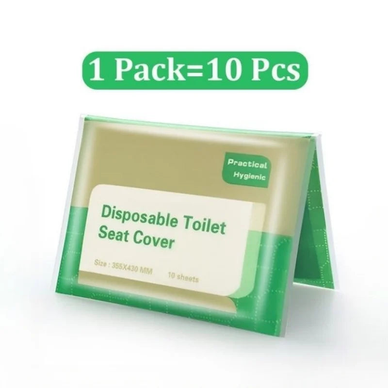 Rynx | Disposable Toilet Seat Covers: Pack of 50/30/10 - Portable, Waterproof, Biodegradable Bathroom Mats for Travel, Camping, Hotel