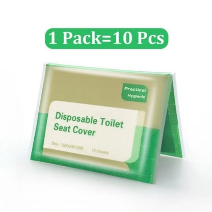 Rynx | Disposable Toilet Seat Covers: Pack of 50/30/10 - Portable, Waterproof, Biodegradable Bathroom Mats for Travel, Camping, Hotel