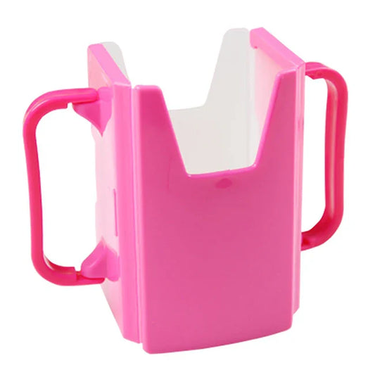 Rynx | Adjustable Toddler Juice & Milk Box Holder with Handles - Safe and Practical Self-Help Drinking Cup for Baby and Kids