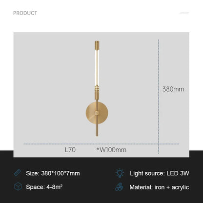 Rynx | ModernLux - LED Wall Lamp Luxe Indoor Lighting Sconces for Living Room and Bedroom