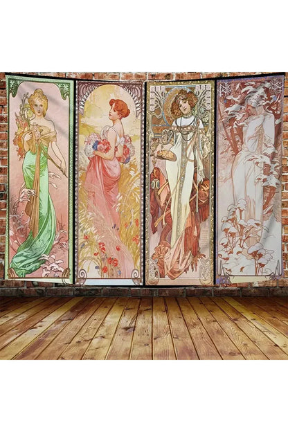 Rynx | Nouveau Flower Goddess Tapestry
