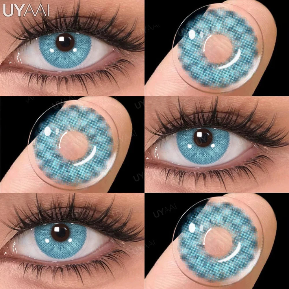 Rynx | 1 Pair Multi Contacts for Women y2k Korean Style Fashion Eye Lenses Blue Eye Color Contact Lens Purple Lenses Gray Natural Lens