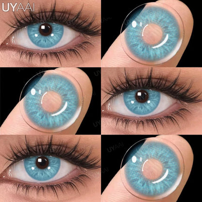 Rynx | 1 Pair Multi Contacts for Women y2k Korean Style Fashion Eye Lenses Blue Eye Color Contact Lens Purple Lenses Gray Natural Lens