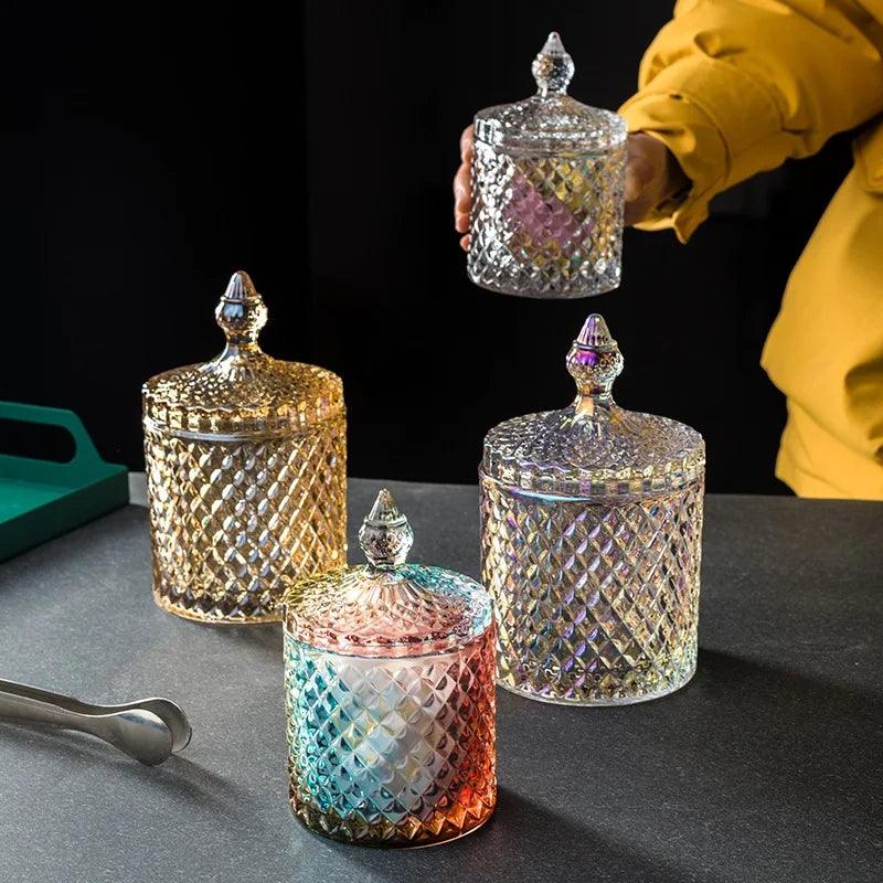Rynx | Colorful diamond glass storage container for sweets and sugar - 300ML & 600ML options