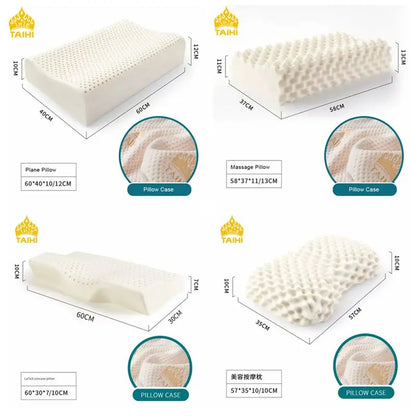 Rynx | TAIHI Thailand Latex Pillow - Orthopedic Neck Pain Relief, Vertebrae Health Care Massage Pillow for Sleeping