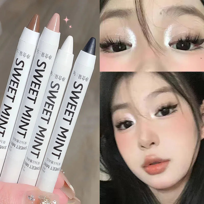 Rynx | White Eyeliner Multicolor Glitter Eyeshadow Pencils Eye Tip Brightening Waterproof High Gloss Silk Spinner Pencil Eye Makeup