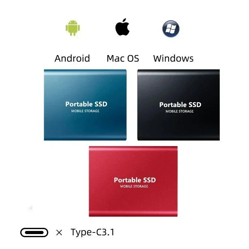 RYNX | Technology | Super Fast External Ssd 2Tb | Mini Ssd | High-Speed Storage For Laptop And Pc
