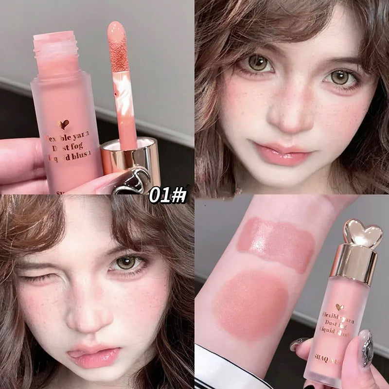 Rynx | Sweet monochrome soft fog liquid blush natural cheek color tinted blush milk strawberry face blusher rouge Korean makeup cosmetics