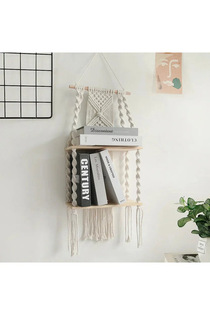 Rynx | Macrame Hanging Shelf