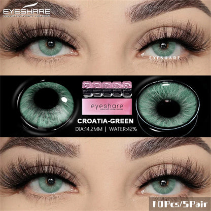 Rynx | Daily Lens 10pcs/5pairs Colored Contact Lenses Natural Gray Contact Daily Disposable 1 Day Use Colored Make-up Lenses