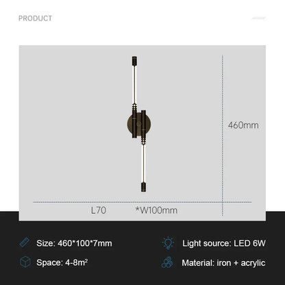 Rynx | ModernLux - LED Wall Lamp Luxe Indoor Lighting Sconces for Living Room and Bedroom