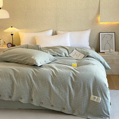 Rynx | 100% Cotton Duvet Cover Stripes Bedspread Skin-friendly Bedding Comforter Cover High-quality Duvet Cover duvet cover