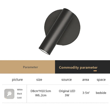 Rynx | FlexiLight - LED Wall Lamp Reading Lamp For Bedroom, Hotel & Night Use