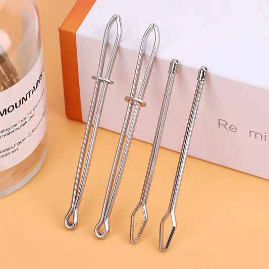 Rynx | Elastic Metal Drawstring Rope Threaders: DIY Sewing Accessories - Self-Locking Tweezer Clip for Elastic Cord Rope Threading