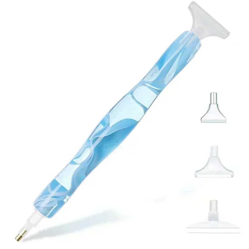 Rynx | 5D DIY Diamond Pen Spot Drill Set – Multifunctional Resin Diamond Embroidery Tool with 5 Pen Heads for Easy Application