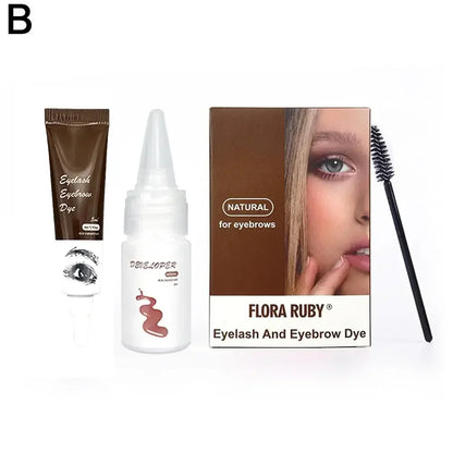 Rynx | 15-Minute Quick Henna Eyelash Eyebrow Coloring Toning Professional Easy Coloring Gel Eyelashes Brown Black Color Toning Cream Set Eyebrows Suitable