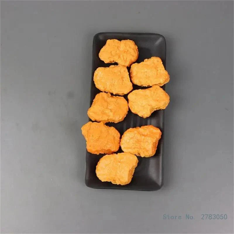 Rynx | Set of 6 Realistic Artificial Fried Chicken Nuggets for Food Styling and Photography