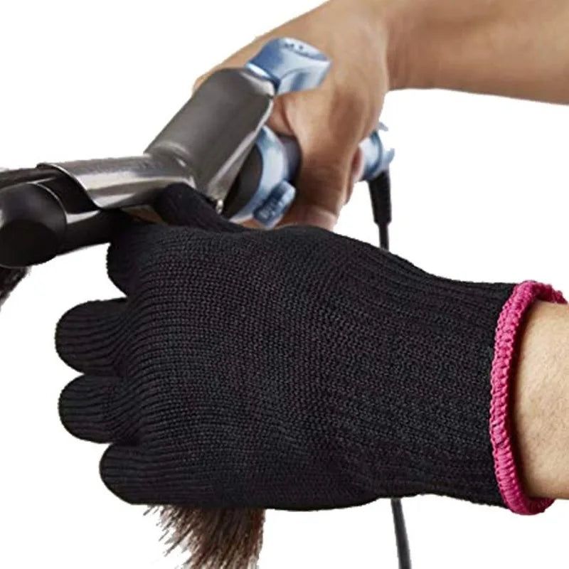 Rynx | New Double-Sided Hair Straightener Curling Tong: Heat-Resistant Hairdressing Finger Gloves - Salon Tools for Hair Styling