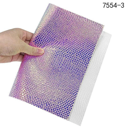 Rynx | Iridescent Python Scale Holographic PU Fabric - Unleash Your Creative Potential