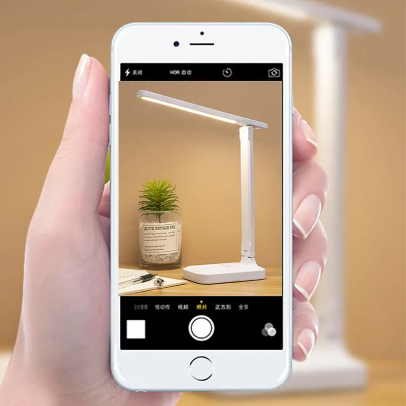 Rynx | IllumaLite LED Table Lamp | Rechargeable 6000mAh | Steplessly dimmable | Foldable Desk Lamp with Touch