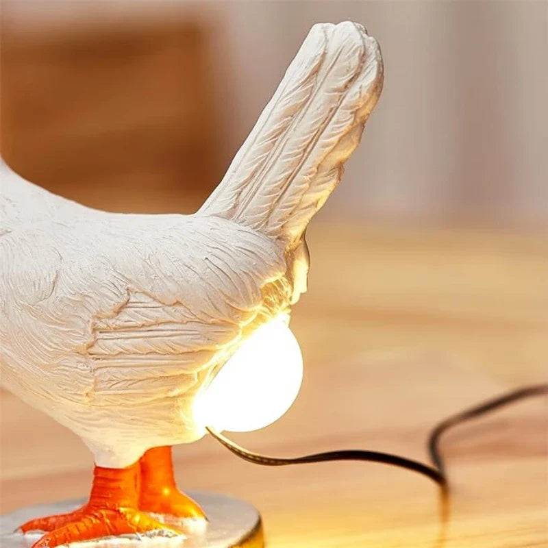 Rynx | Decorative Chicken Night Light – Funny LED Lamp for Easter Home Decor, Soft Warm Light, Battery Operated, Indoor Use