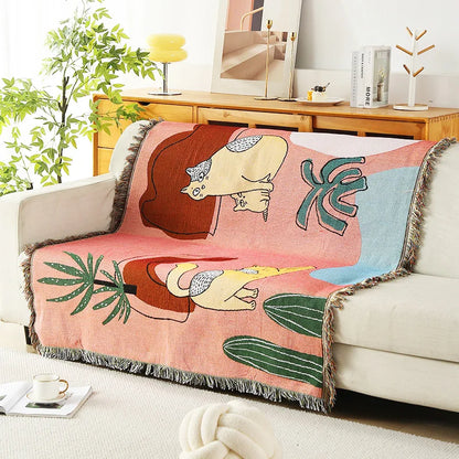 Rynx | Jungle Cats Woven Throw Blanket
