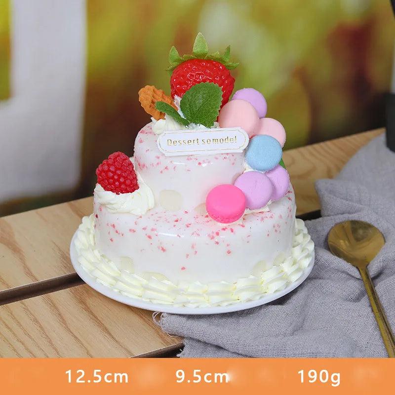 Rynx | Realistic Faux Fruit Cake Model for Home Decor and Photography - 1 pc. FCYY-MIX2