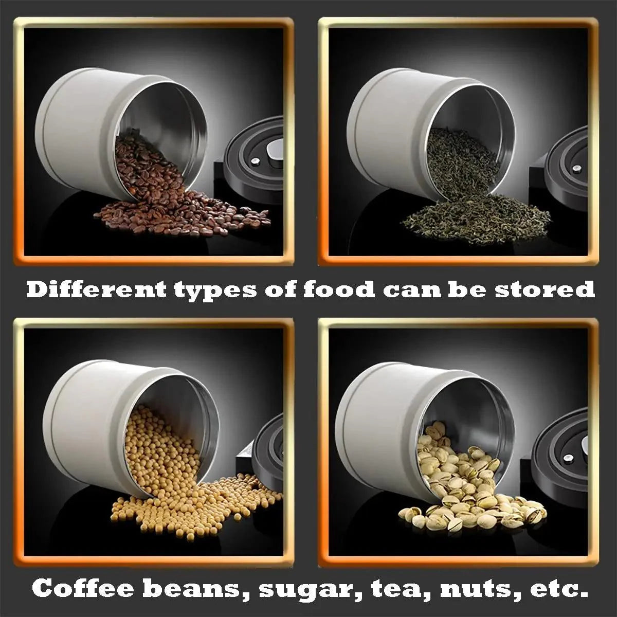Rynx | Premium Stainless Steel Coffee Storage Container Set with CO2 Release Valve - Maximize Freshness & Kitchen Organization