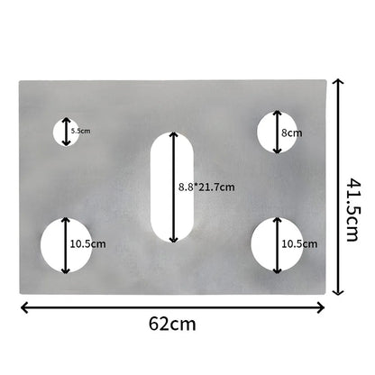 Rynx | 1 Set Gas Stove Pad and Protective Cover - 5-Hole Kitchen Cleaning and Anti-Dirty Non-Stick Reusable Stovetop Protector Pads