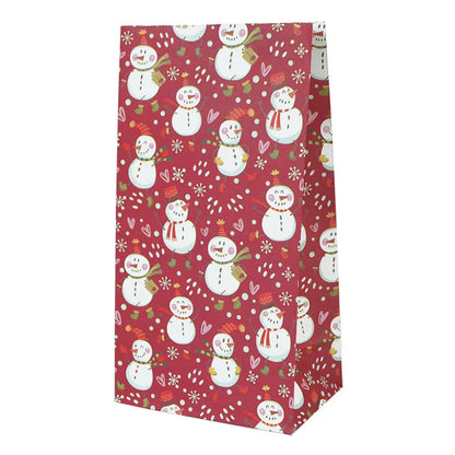 Rynx 10 pieces kraft paper candy cookie bags Santa snowman Christmas gift packaging bags Xmas Navidad New Year party decoration supplies