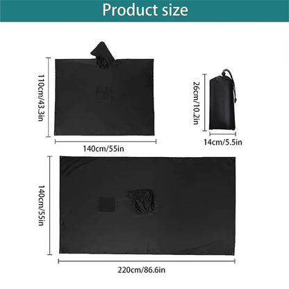 Rynx | 3 in 1 Outdoor Military Raincoat - Hooded Waterproof Rain Poncho with Sleeves, Motorcycle Rain Cover, Ideal for Camping, Hiking and Travel