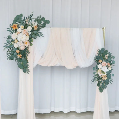 Rynx | Dusty Rose Wedding Arch Flower Decoration for Country Wedding Ceremony Floral Garland Reception Background Decoration