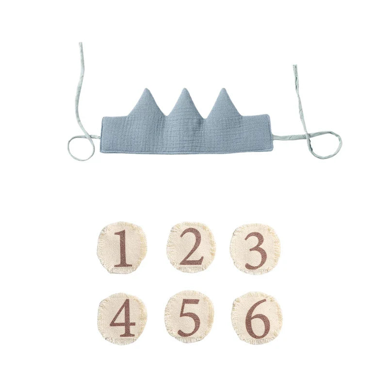 Rynx | Children's birthday fabric crown with interchangeable adhesive numbers