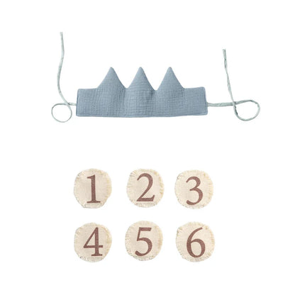 Rynx | Children's birthday fabric crown with interchangeable adhesive numbers