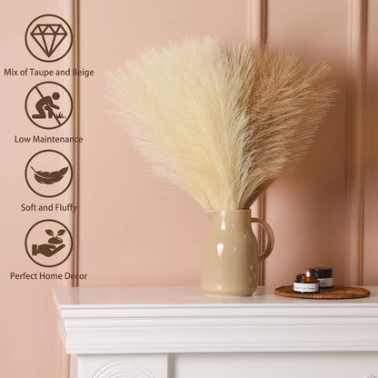 Rynx | 20 Pieces Bohemian Fluffy Artificial Pampas Grass Colorful