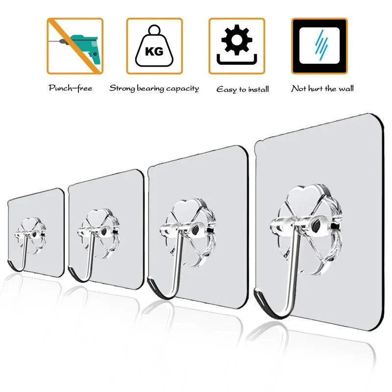 Rynx | Moisture-resistant Wall Hook Set for Seamless Kitchen and Bathroom Organization
