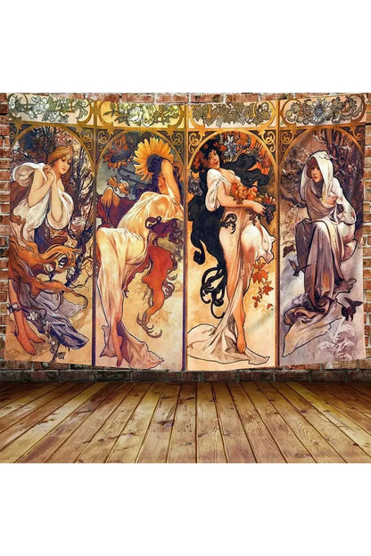 Rynx | Nouveau Flower Goddess Tapestry