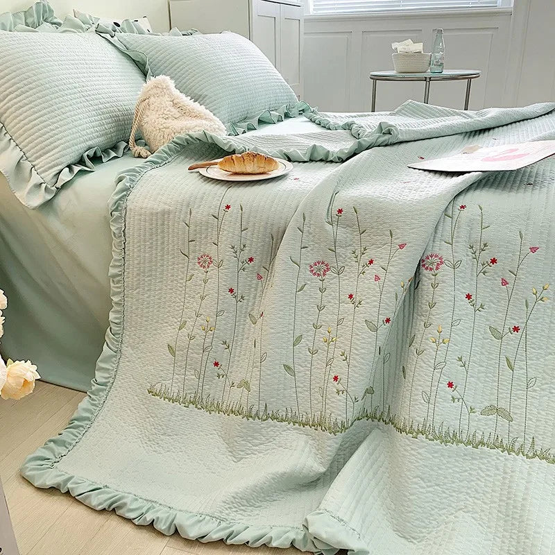 Rynx | embroidered throw blanket