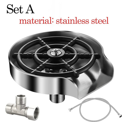 Rynx | Automatic Cup Washer Faucet Glass Rinser for Kitchen Sink - Bar Glass Rinser, Coffee Pitcher Wash Cup Tool, Essential Kitchen Sink Accessories