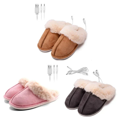 RYNX | Heated Slippers - Luxury Heated Plush Slippers for Relaxation this Winter