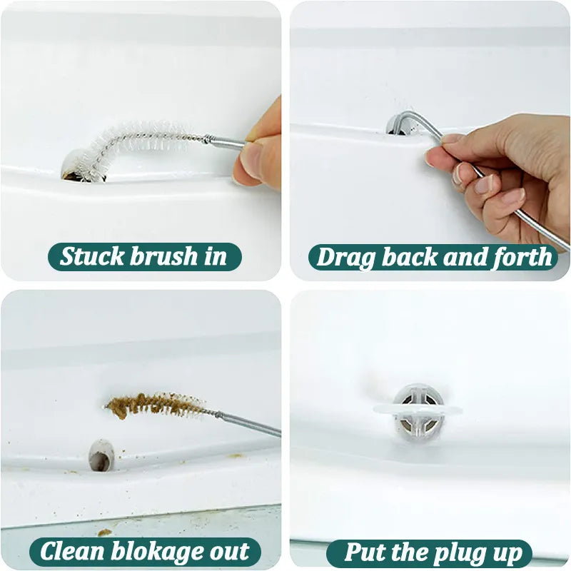 Rynx | 5-Piece Refrigerator Drain Hole Cleaning Set - Clog Remover and Dredge Tools with Fridge Hole Brush for Household Cleaning