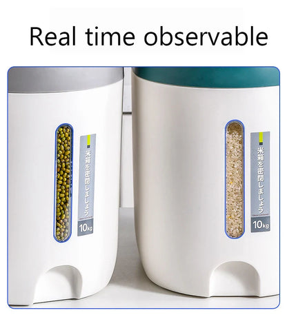 Rynx | XIAOGUI 5KG/10KG Rice Dispenser - Kitchen Organizer & Storage Container, Cereal Jar for Home, Food Storage Box