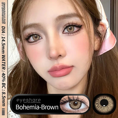 Rynx | 1 Pair New Colored Contact Lenses for Eyes Green Contact Lenses Fashion Blue Eye Lenses Annual Gray Beauty Contact Lenses
