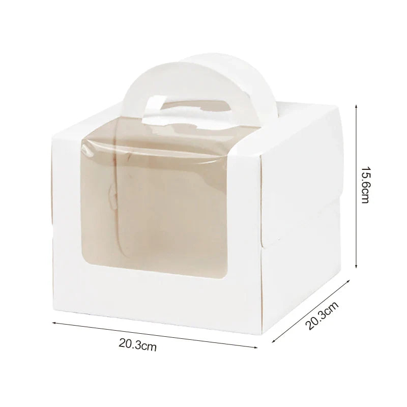 Rynx Large Cake Packaging Box Portable Muffin Cupcake Container Wedding Birthday Party Supplies Baby Shower Cookie Gift Paper Boxes