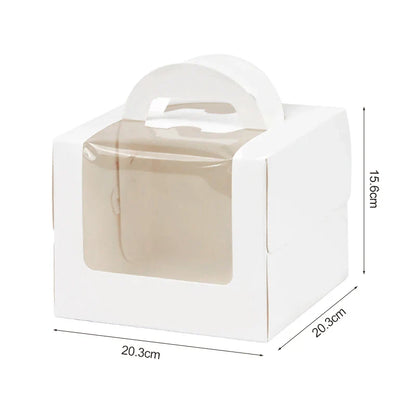 Rynx Large Cake Packaging Box Portable Muffin Cupcake Container Wedding Birthday Party Supplies Baby Shower Cookie Gift Paper Boxes