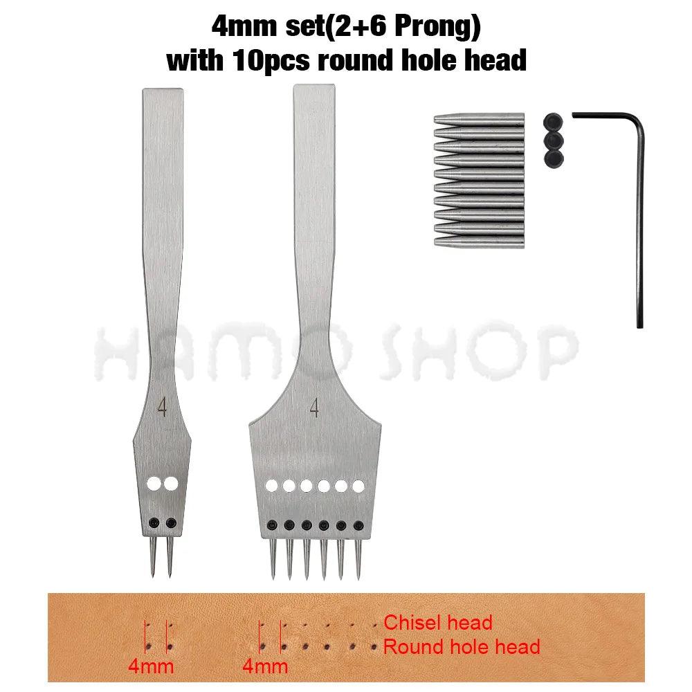 Rynx | Premium Replaceable Round Chisel Tool Set for Leatherworking