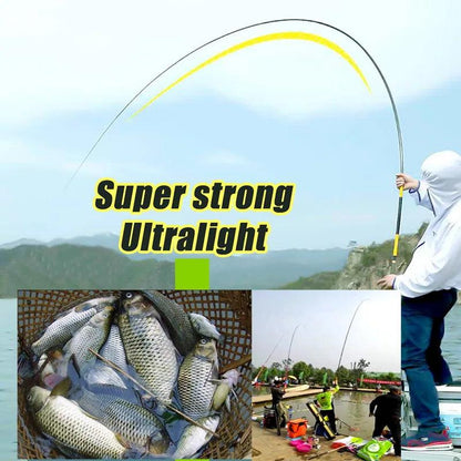Rynx | Premium Carbon Fiber Telescopic Fishing Rod for Freshwater Adventures - Adjustable Lengths from 2.7 to 7.2 Meters