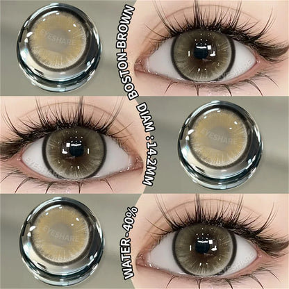 Rynx | 1 Pair New Colored Contact Lenses for Eyes Green Contact Lenses Fashion Blue Eye Lenses Annual Gray Beauty Contact Lenses
