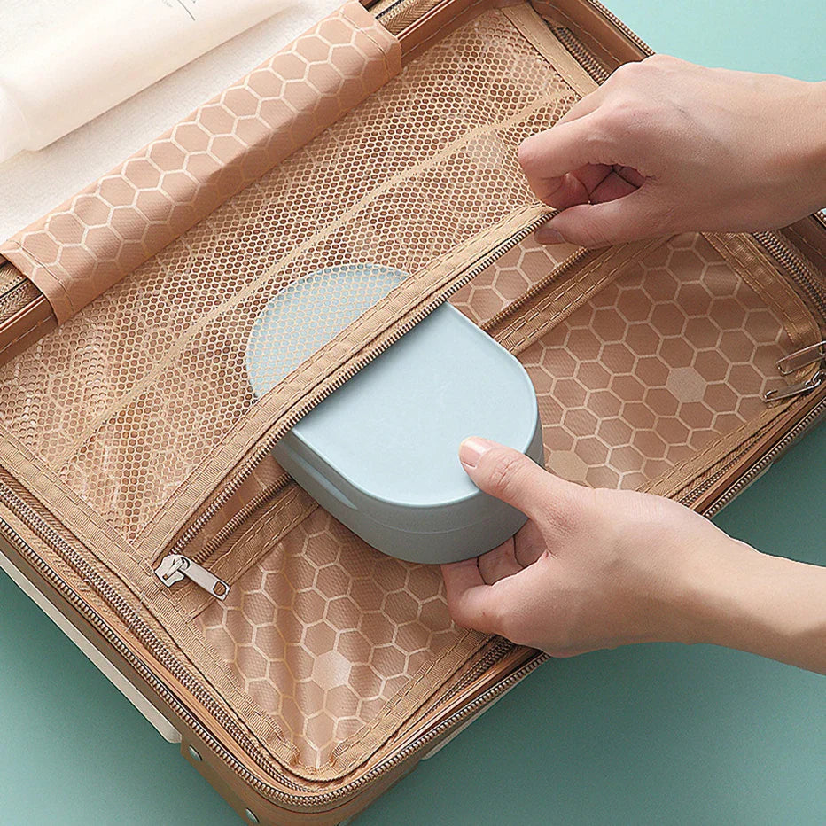 Rynx | On-the-Go Suds: Round Travel Soap Holder with Waterproof Seal - Bathroom Bliss in a Box!
